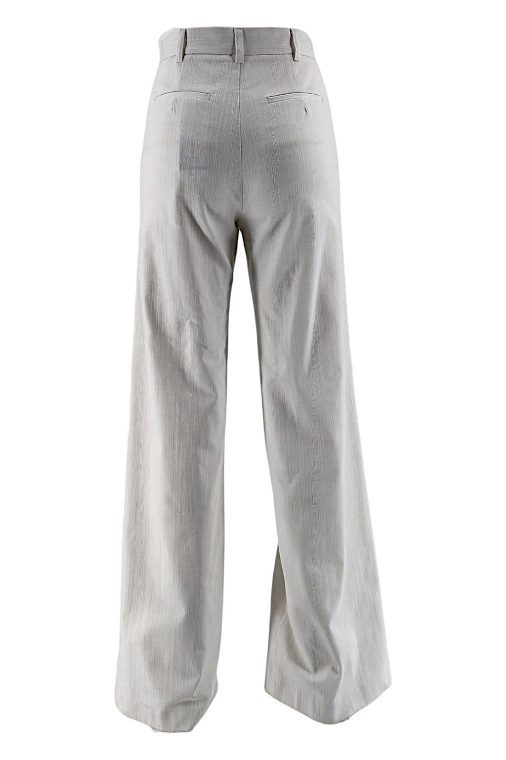 Jeans donna a palazzo bianco