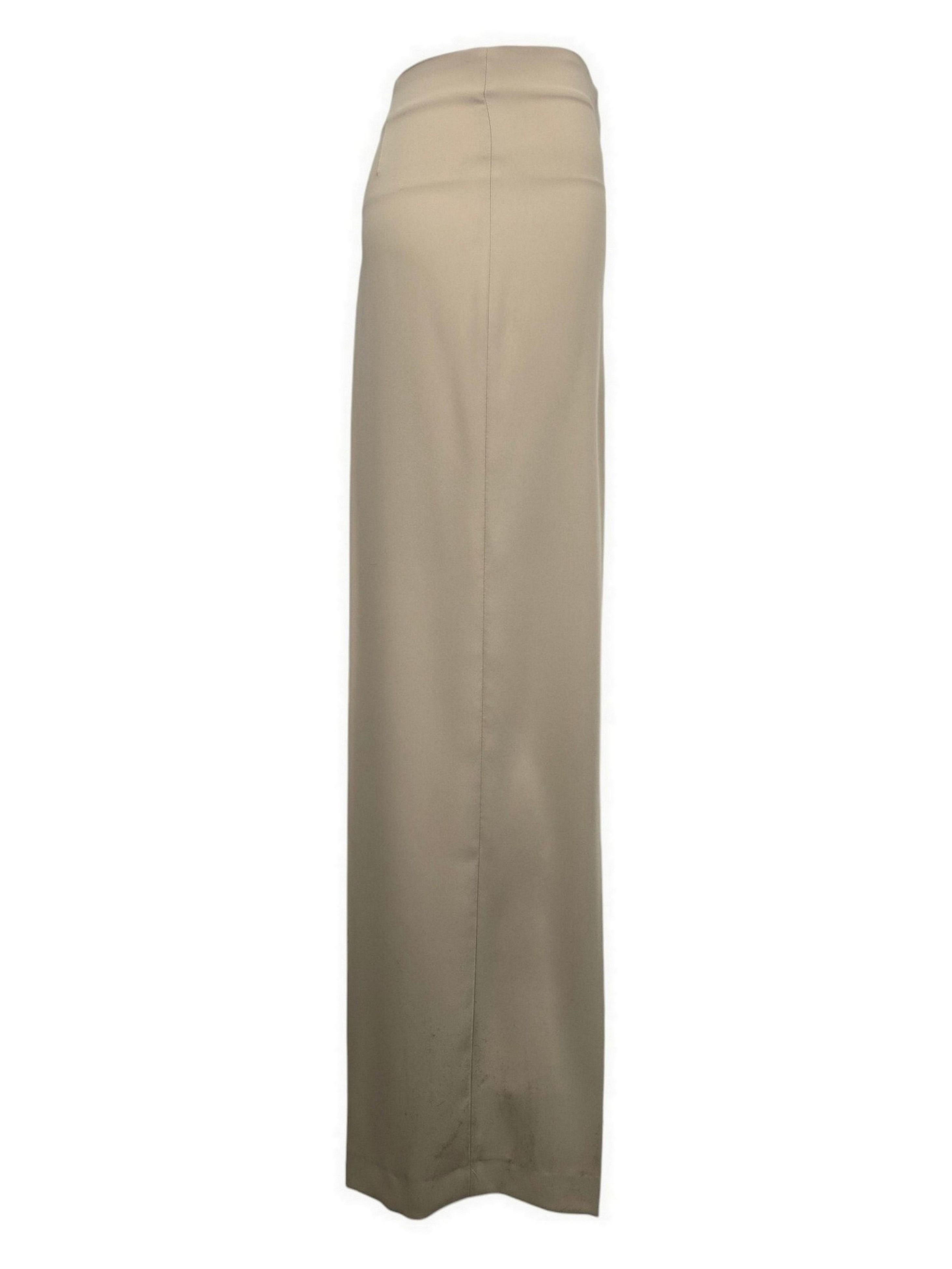 pantalone donna largo in cady beige