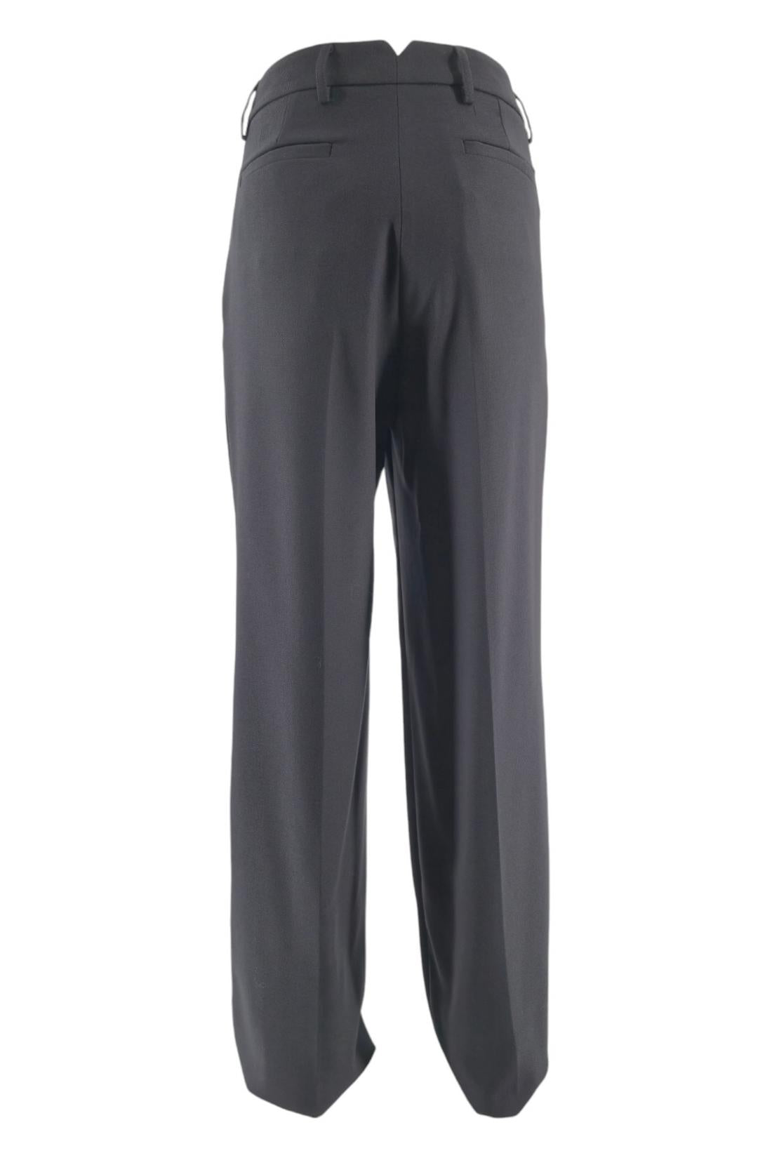 pantalone largo con pinces nero