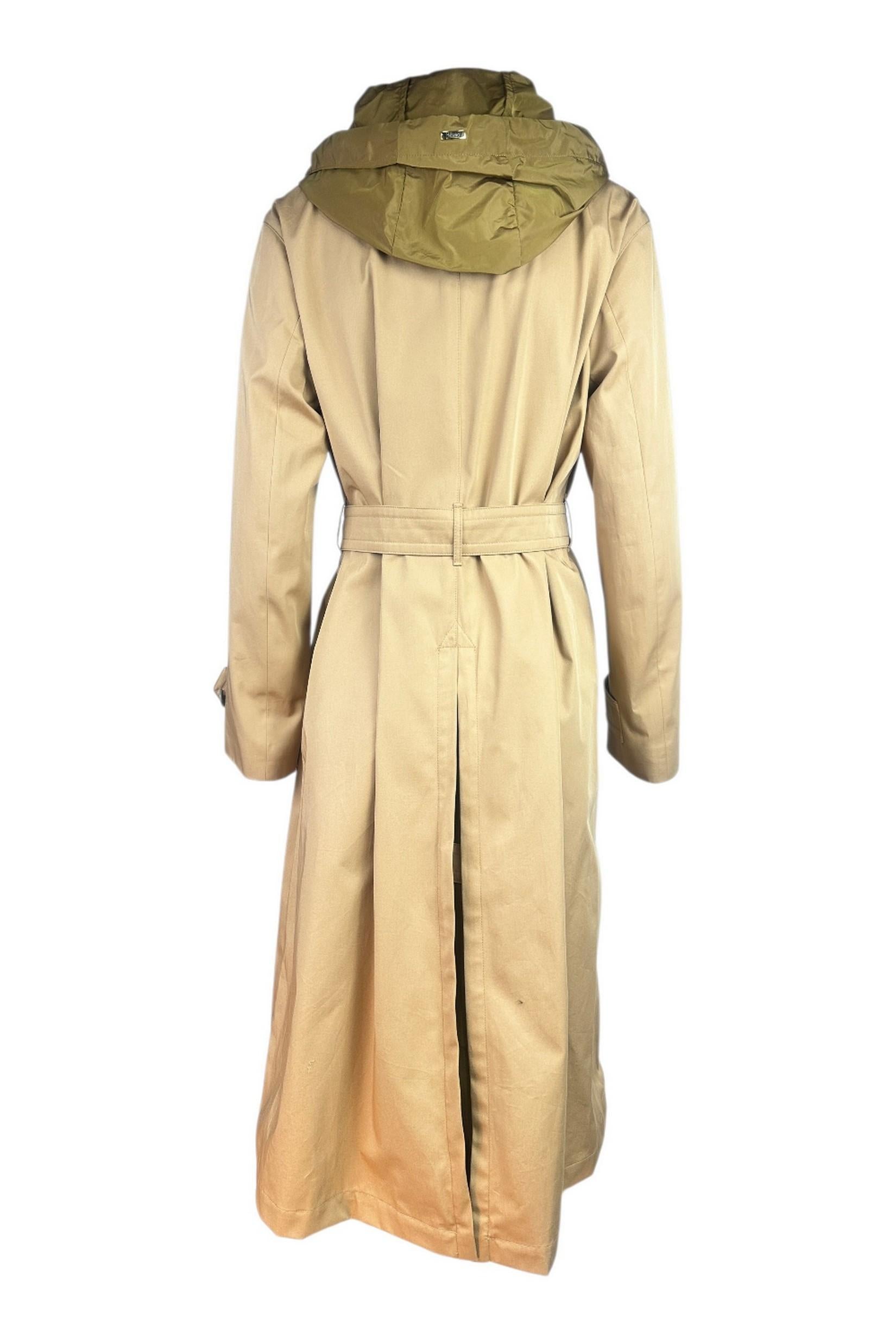 trench donna in cotone cammello