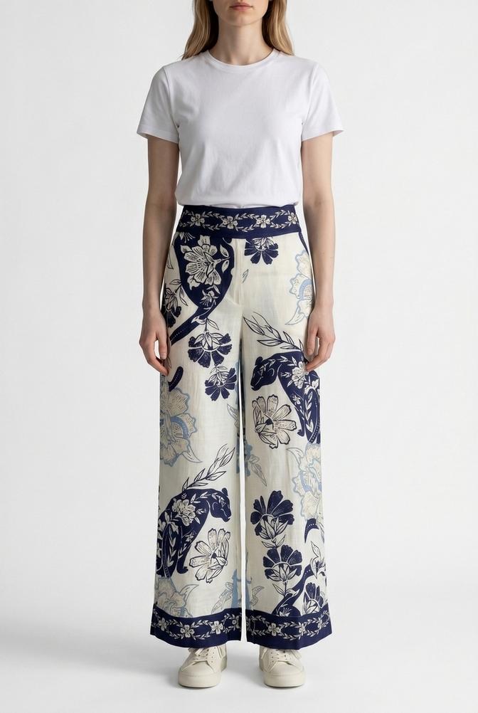 pantalone fantasia fiori