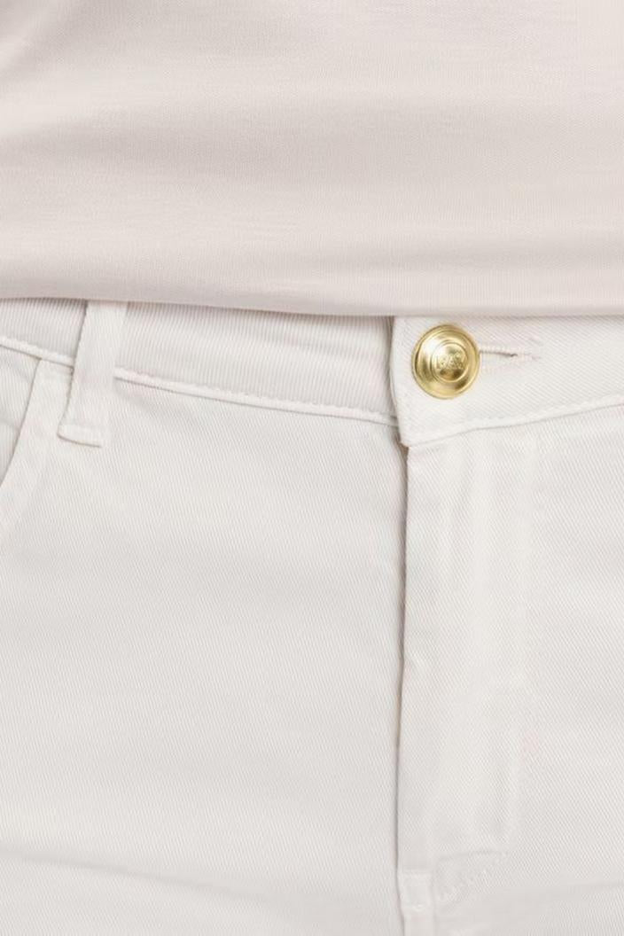 pantaloni 5 tasche in cotone stretch bianco