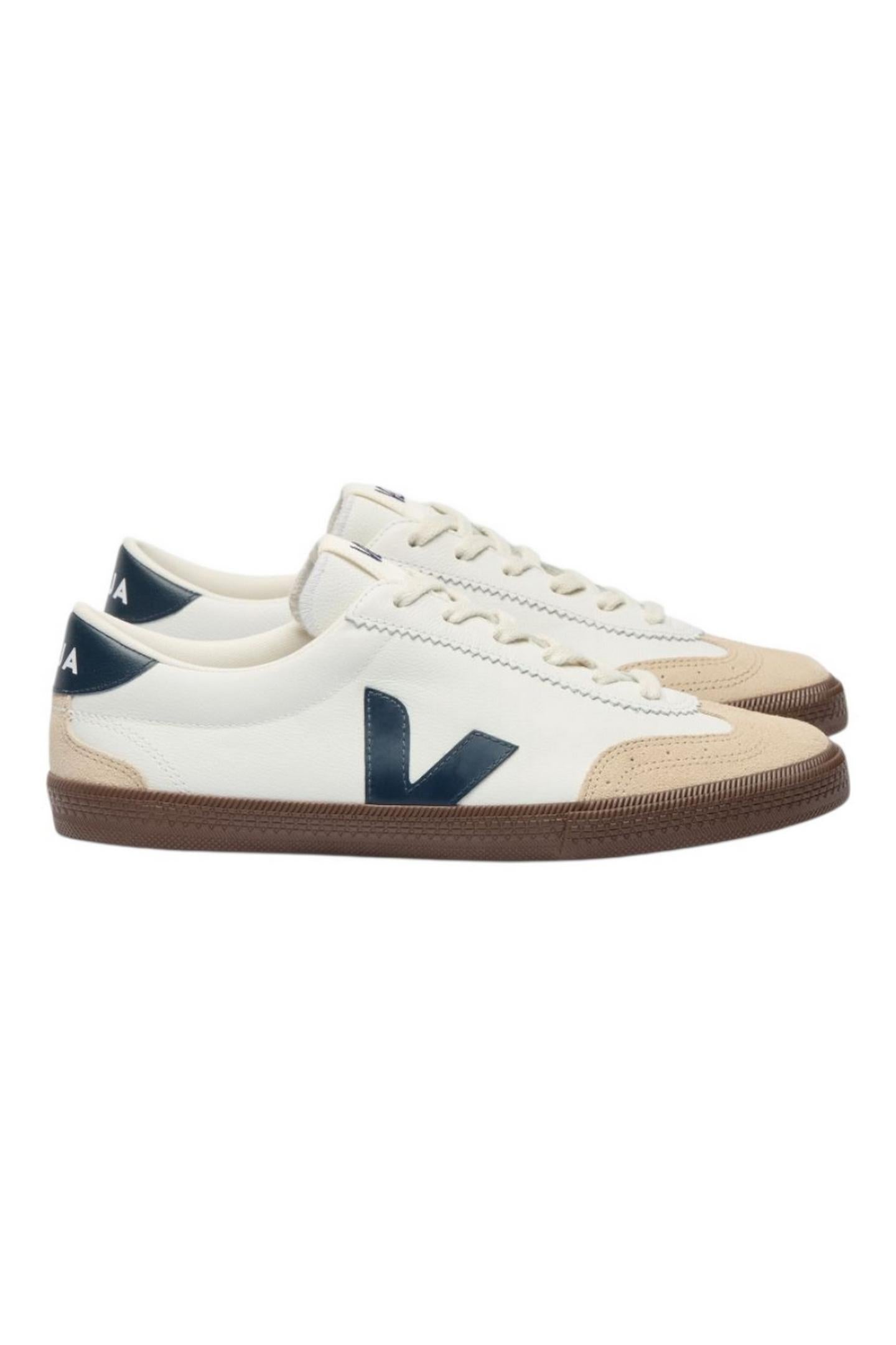 sneakers donna volley bianco e blu