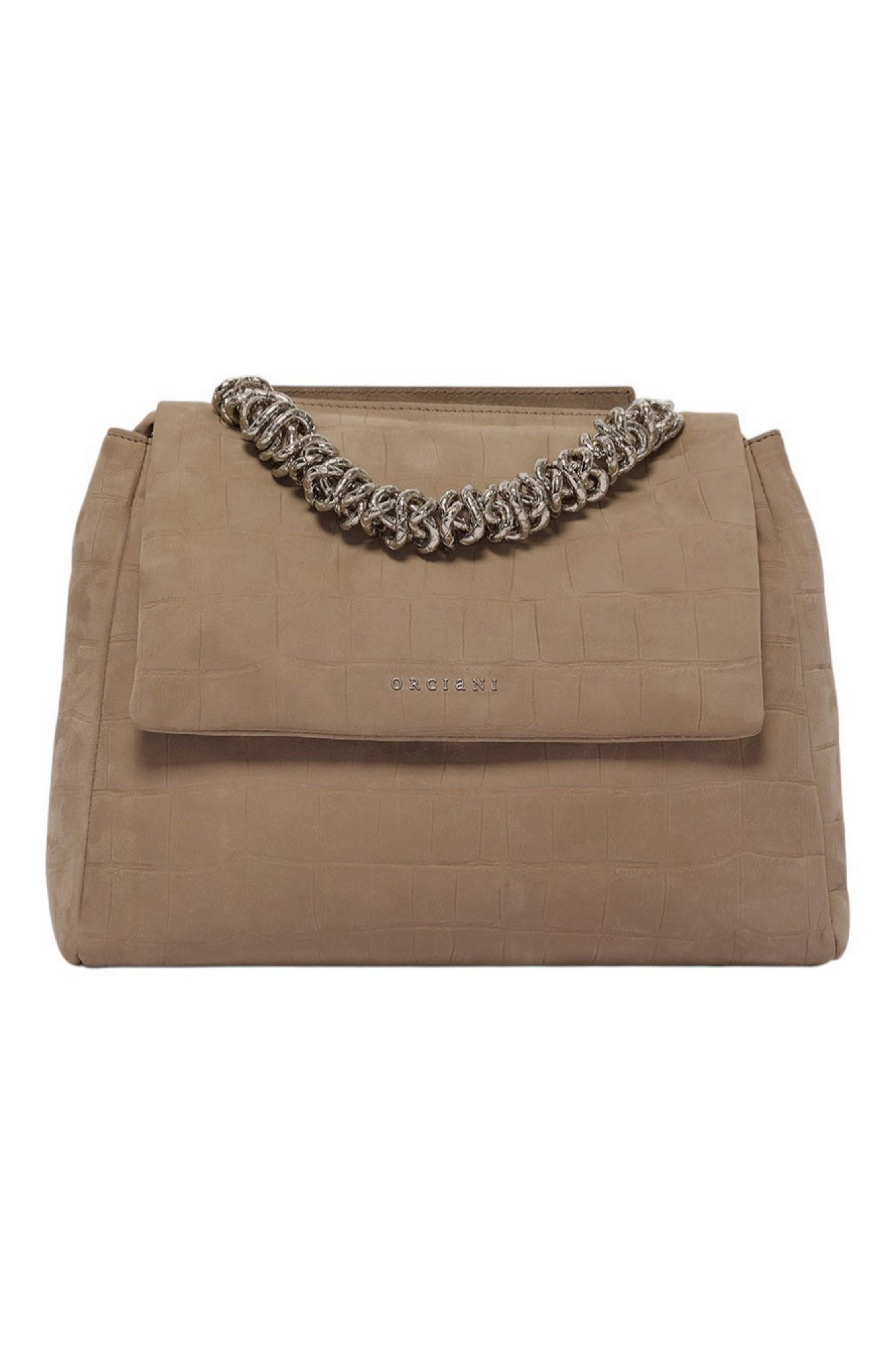 Borsa Sveva Twilight Mid in nabuk stampa cocco biscotto