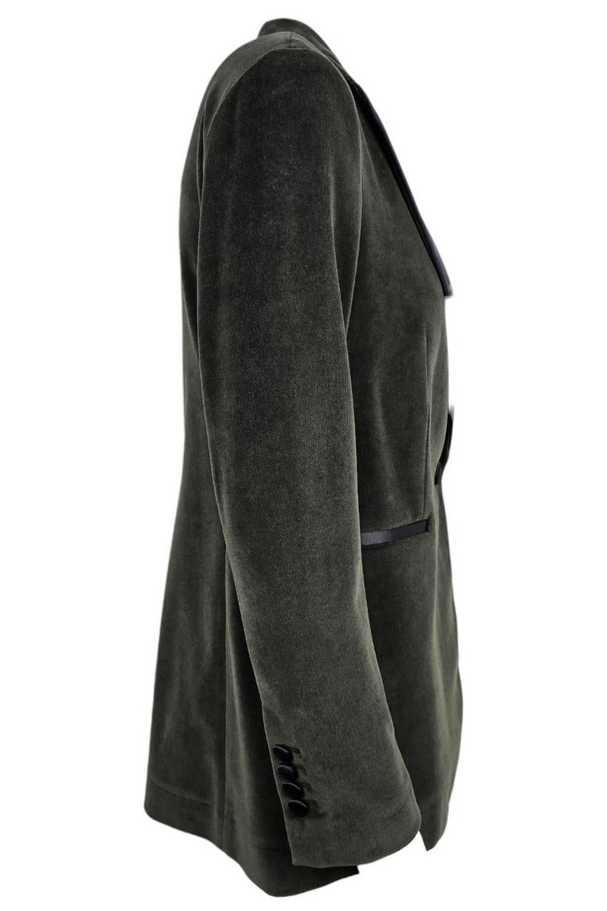 giacca donna smoking in velluto liscio militare