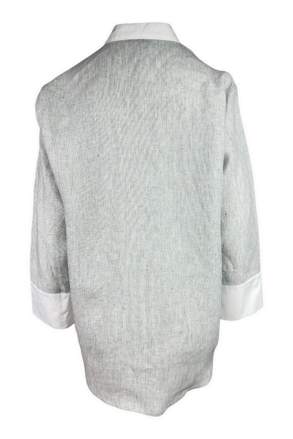 camicia donna a righe bianco e verde