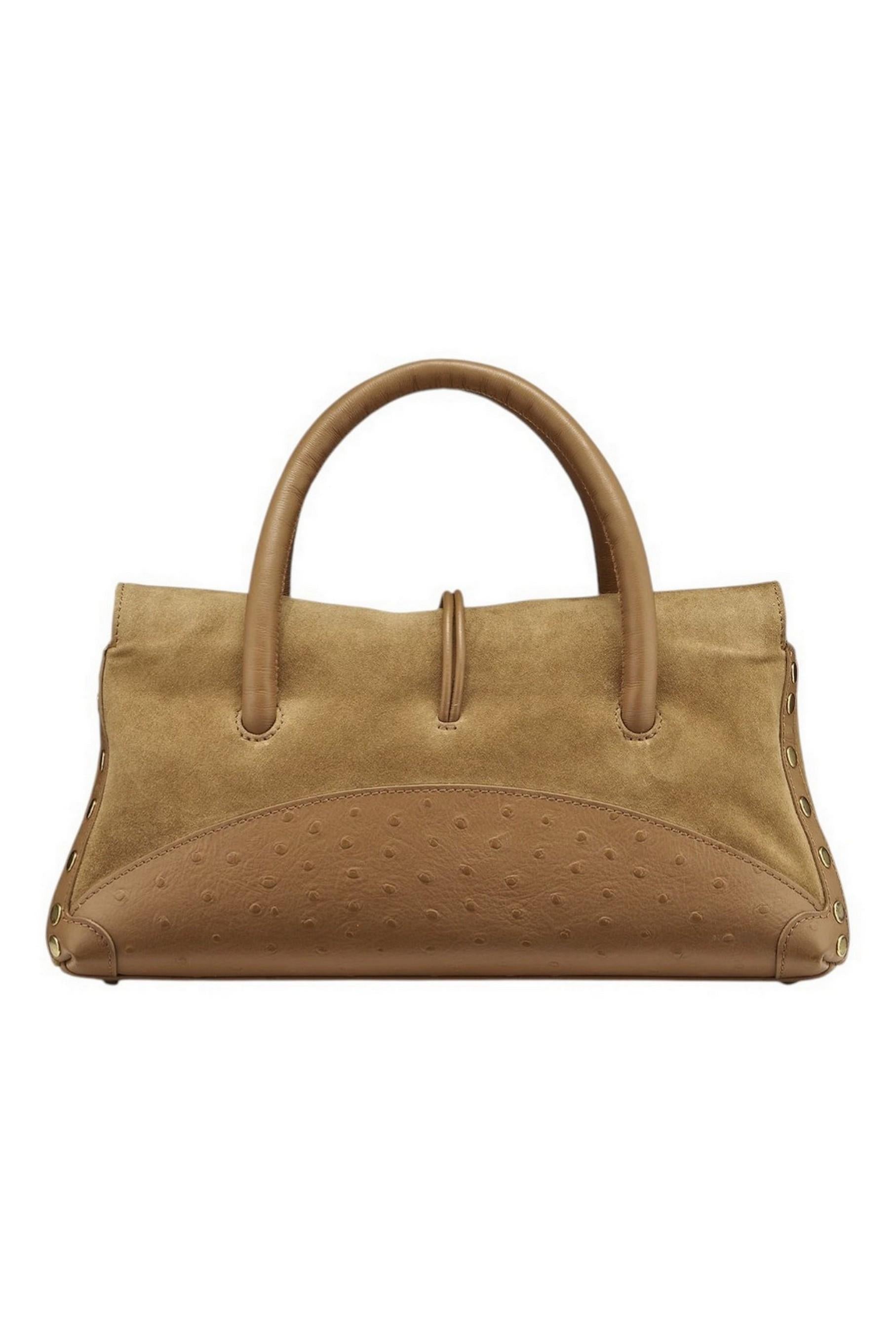 borsa donna dotta small in pelle Zashmere & Cactus biscotto