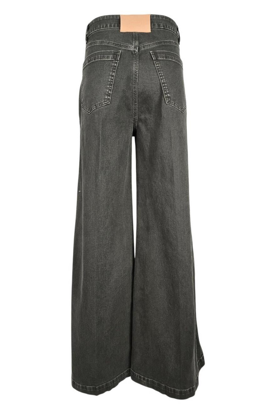 pantalone donna largo bull denim militare