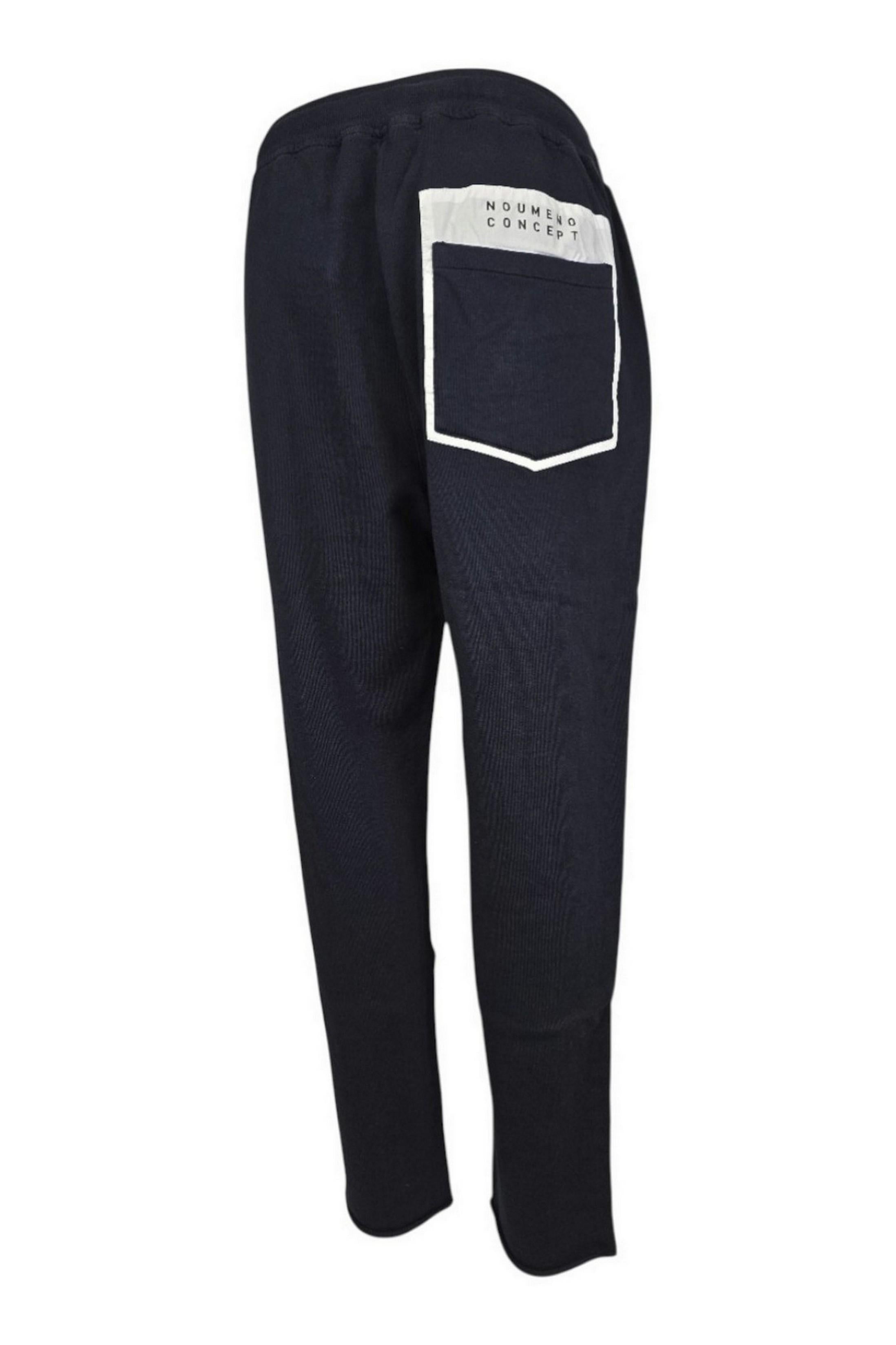 pantalone donna in felpa blu