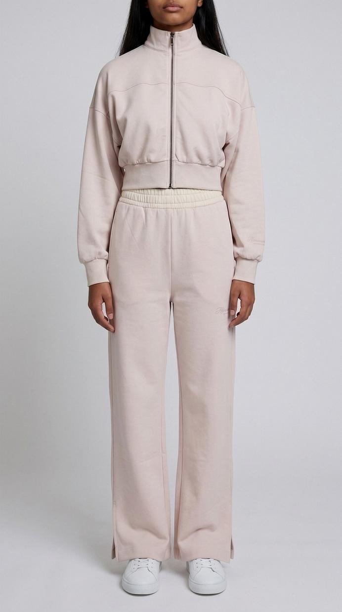 pantalone donna in modal con doppia vita rosa