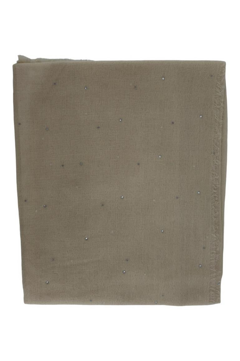 sciarpa donna con punti luce beige