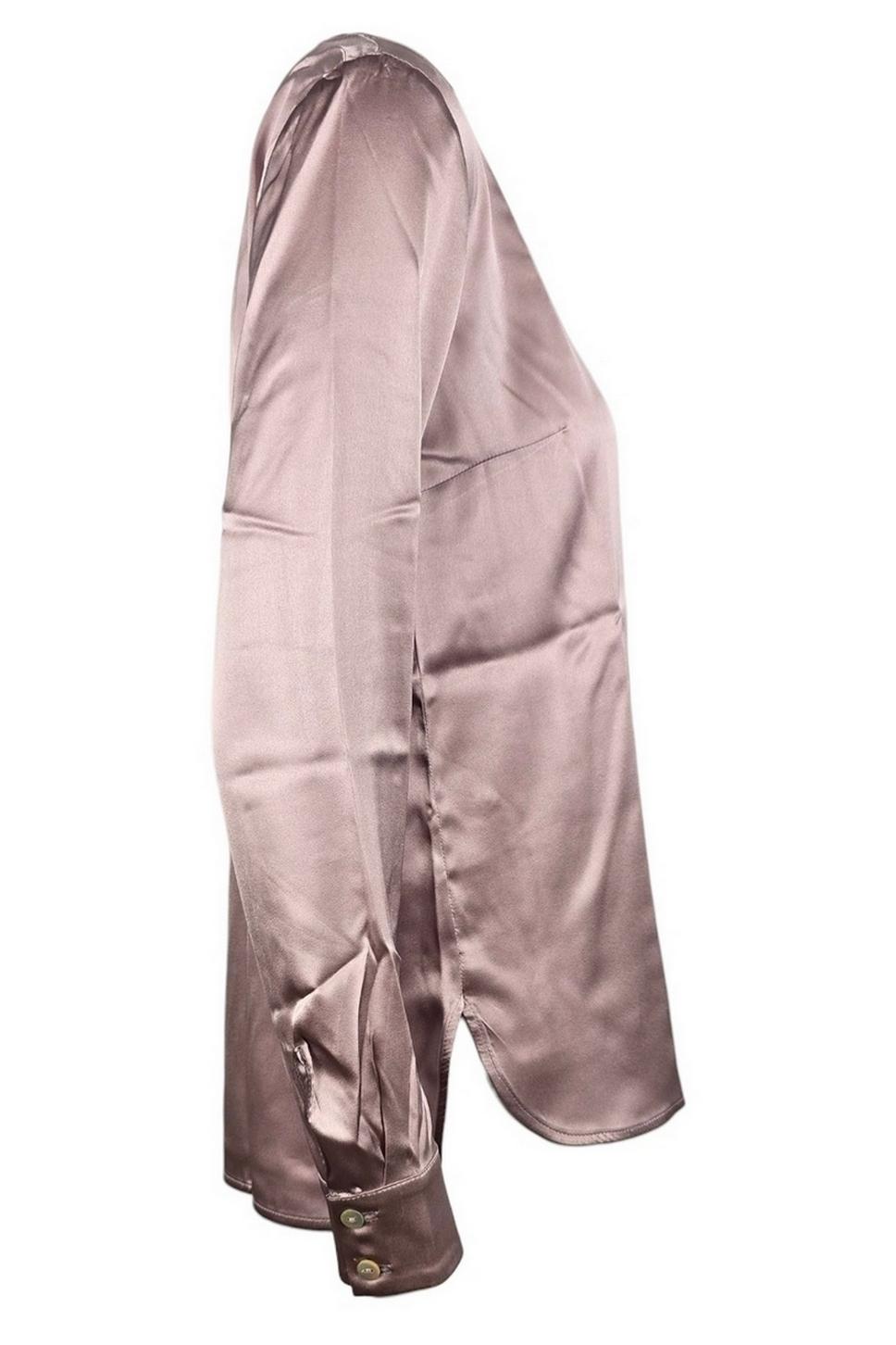 camicia donna girocollo raso rosa