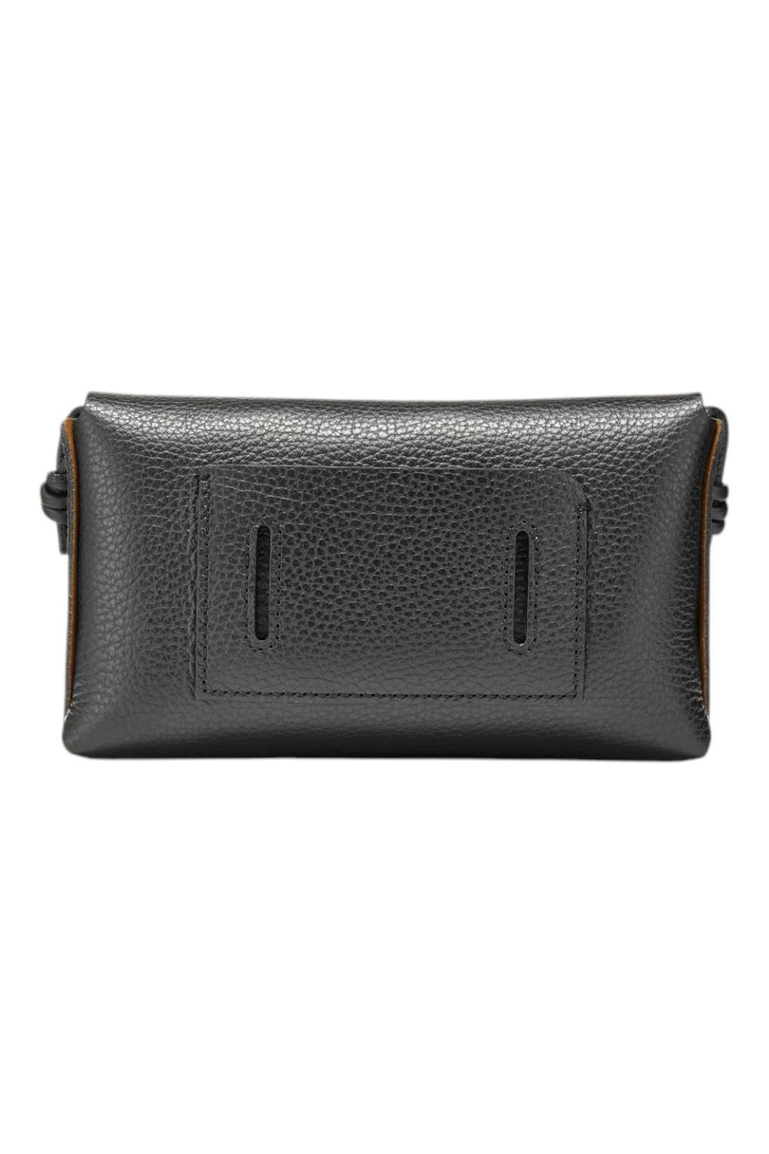 tracollina donna lettera in pelle daily nero