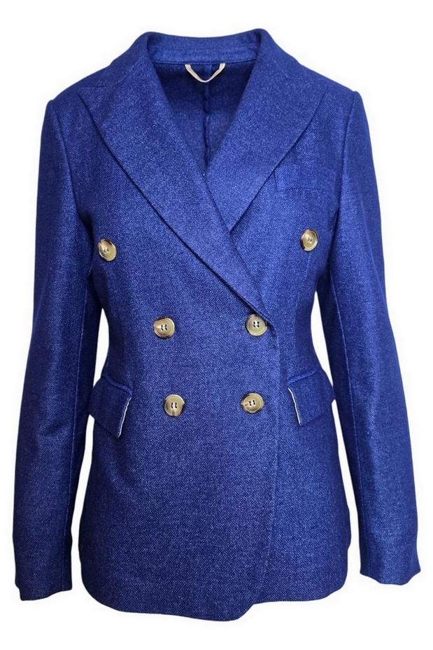 giacca donna in flanella bluette
