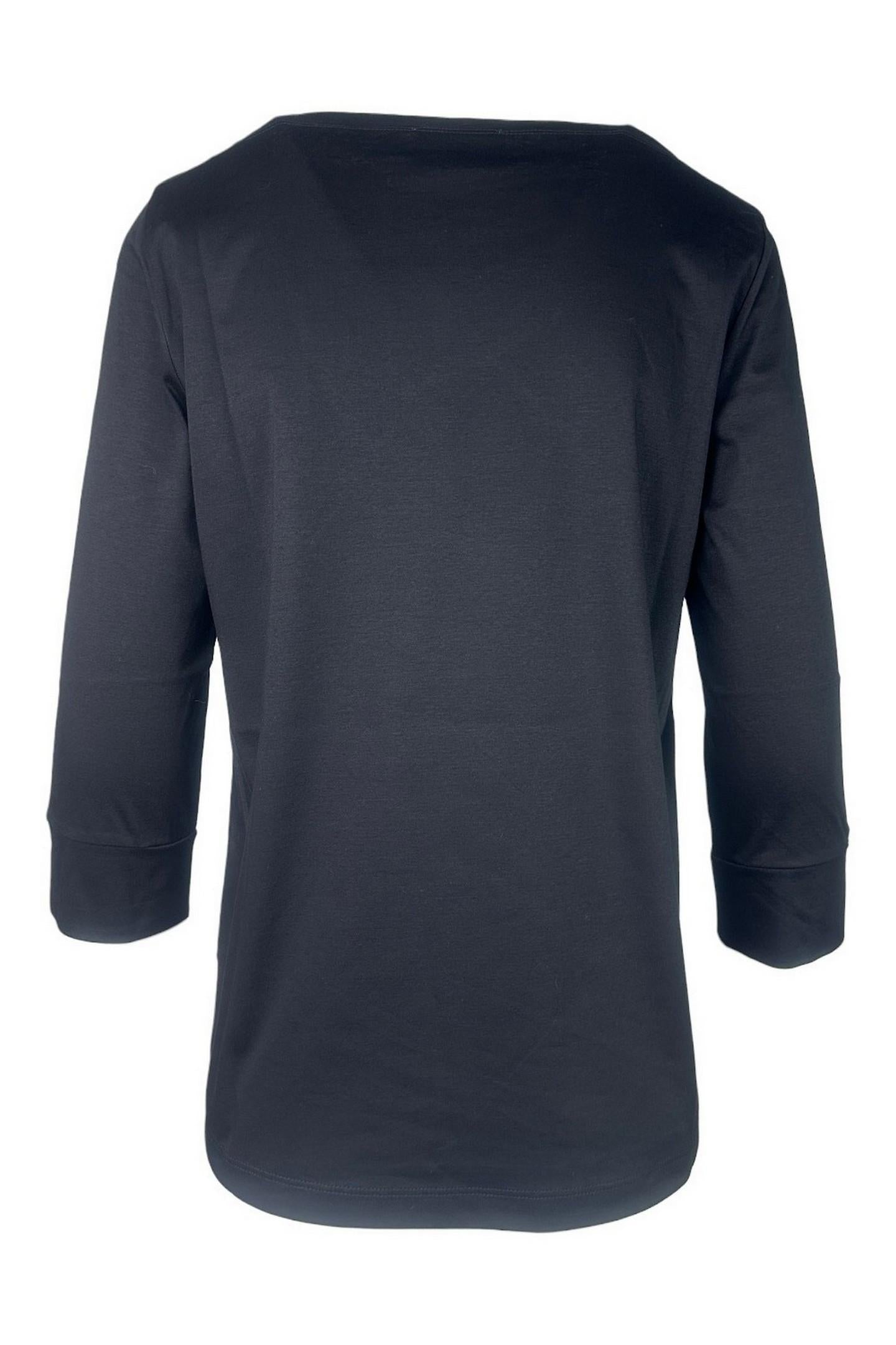 t-shirt donna manica 3/4 nero