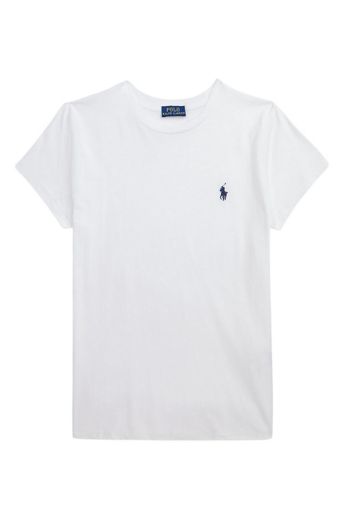 t-shirt donna girocollo mezza manica bianco