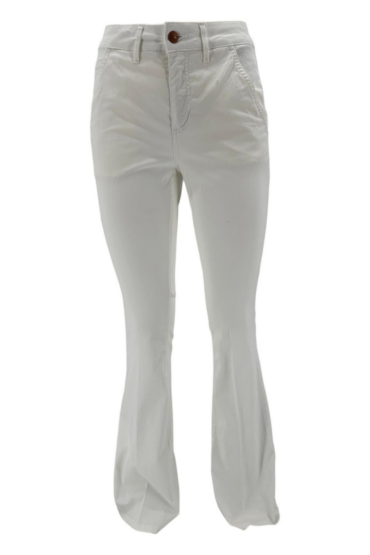 Jeans donna a zampa bianco