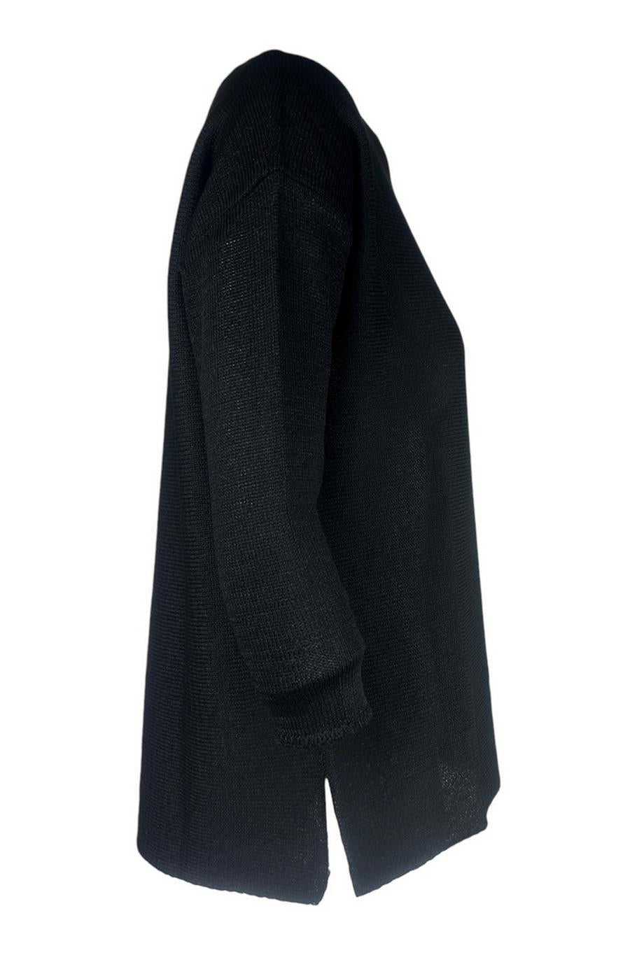maglia donna con lurex nera