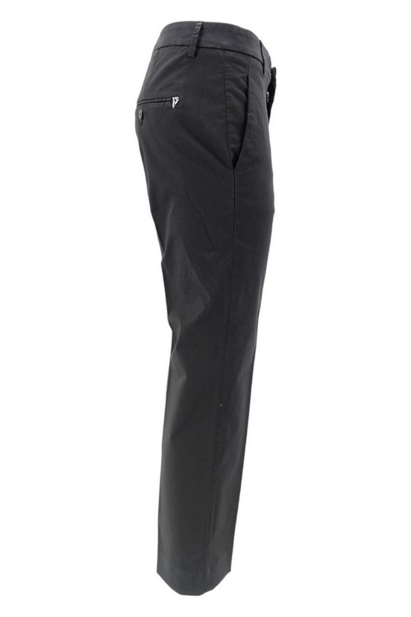 Pantalone donna nima in rasatello di cotone nero