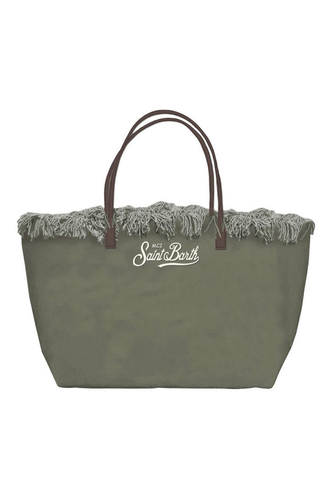 borsa donna in canvas grande militare