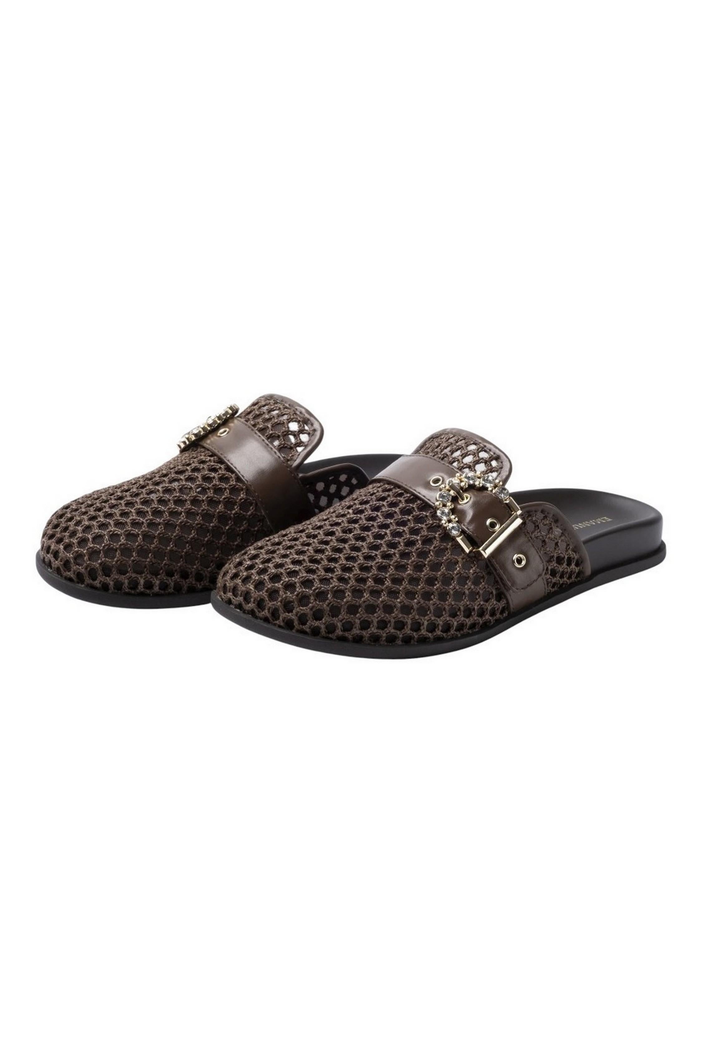 sabot donna traforato marrone