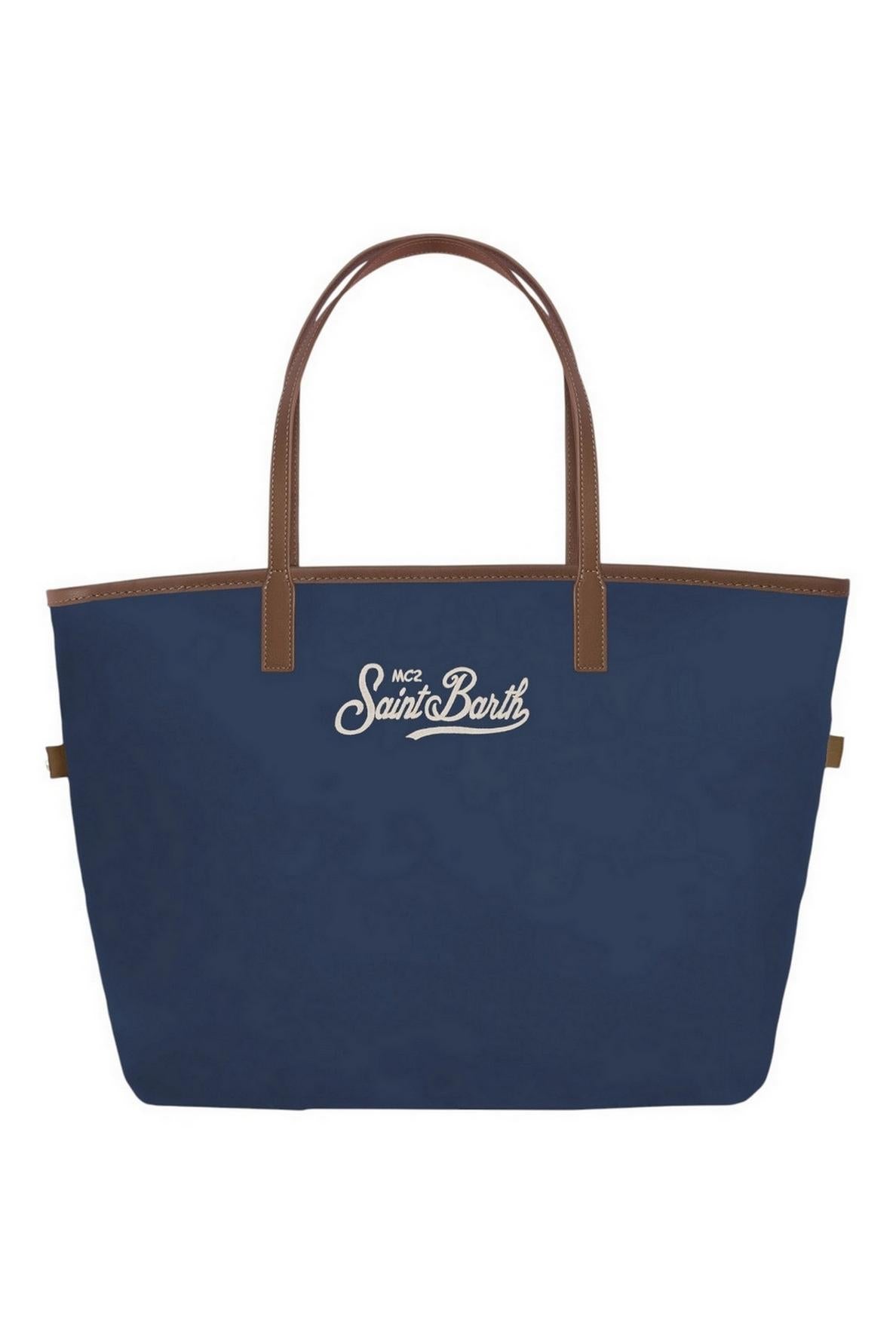 borsa donna in nylon grande blu