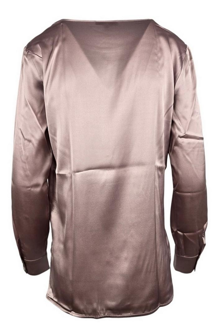 camicia donna girocollo raso rosa