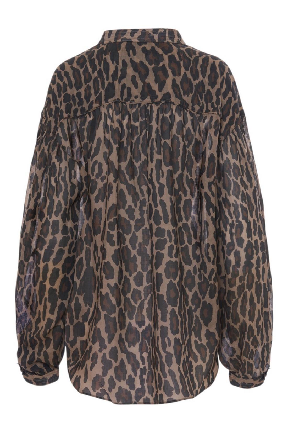 camicia donna maculata marrone e nera