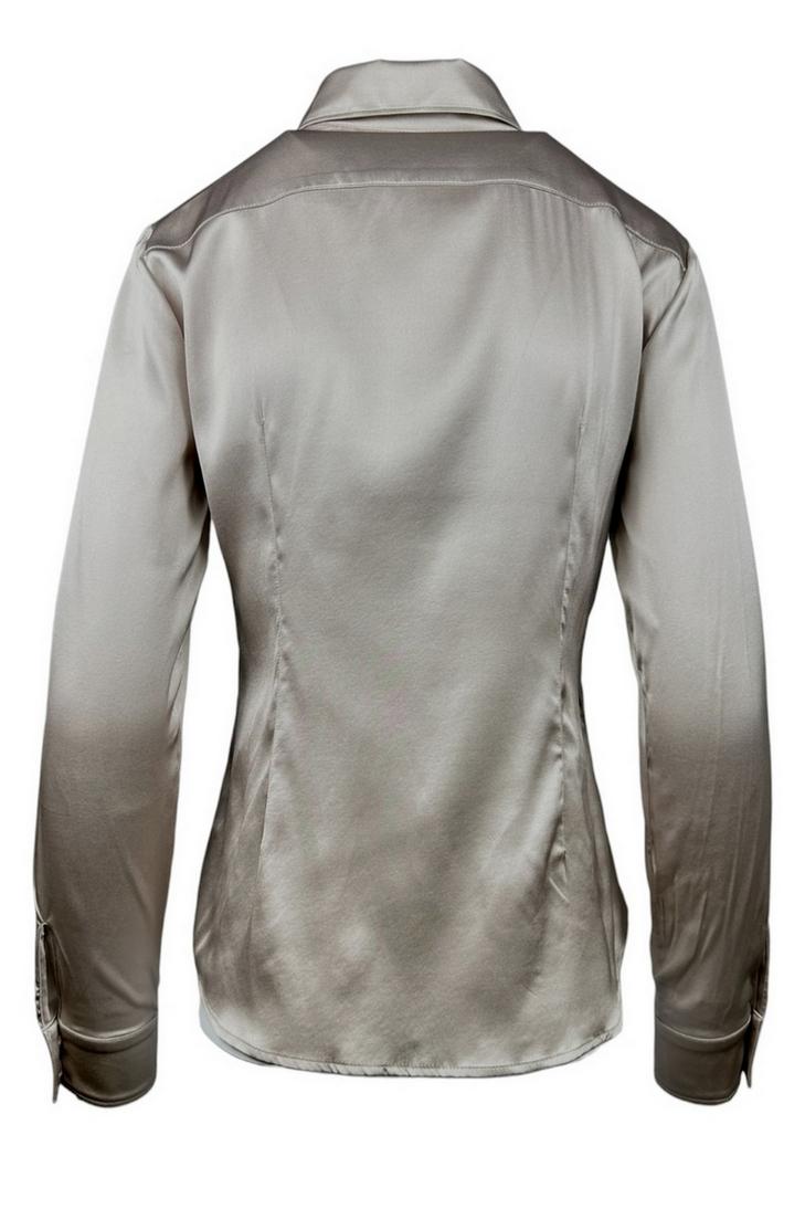 camicia donna in raso sabbia