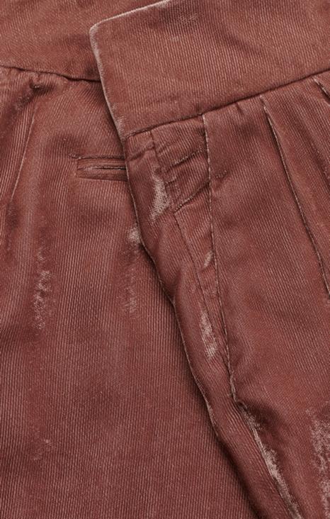 Pantalone donna rosa antico in velluto