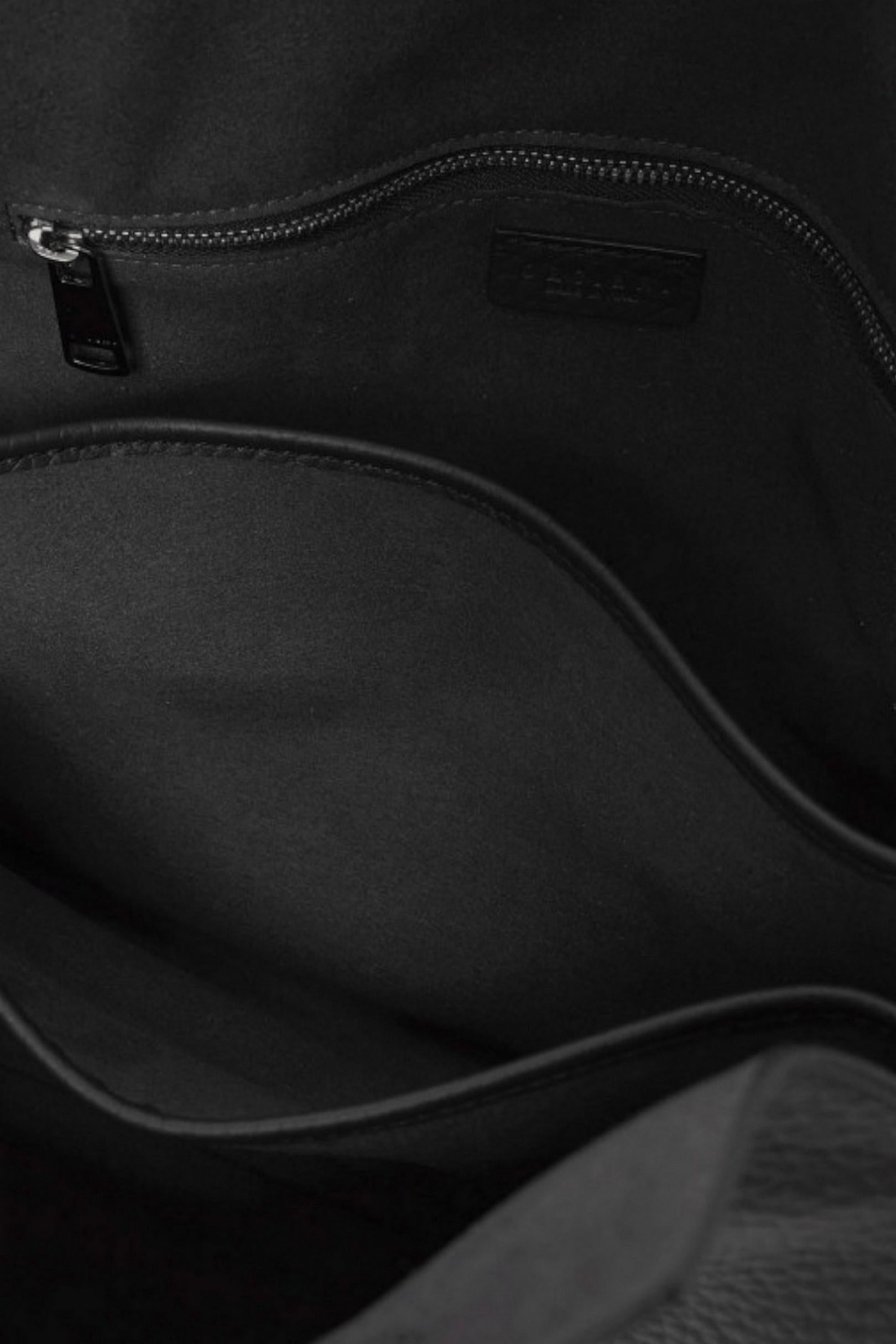 Borsa donna Trinity Soft Midi in pelle martellata nero