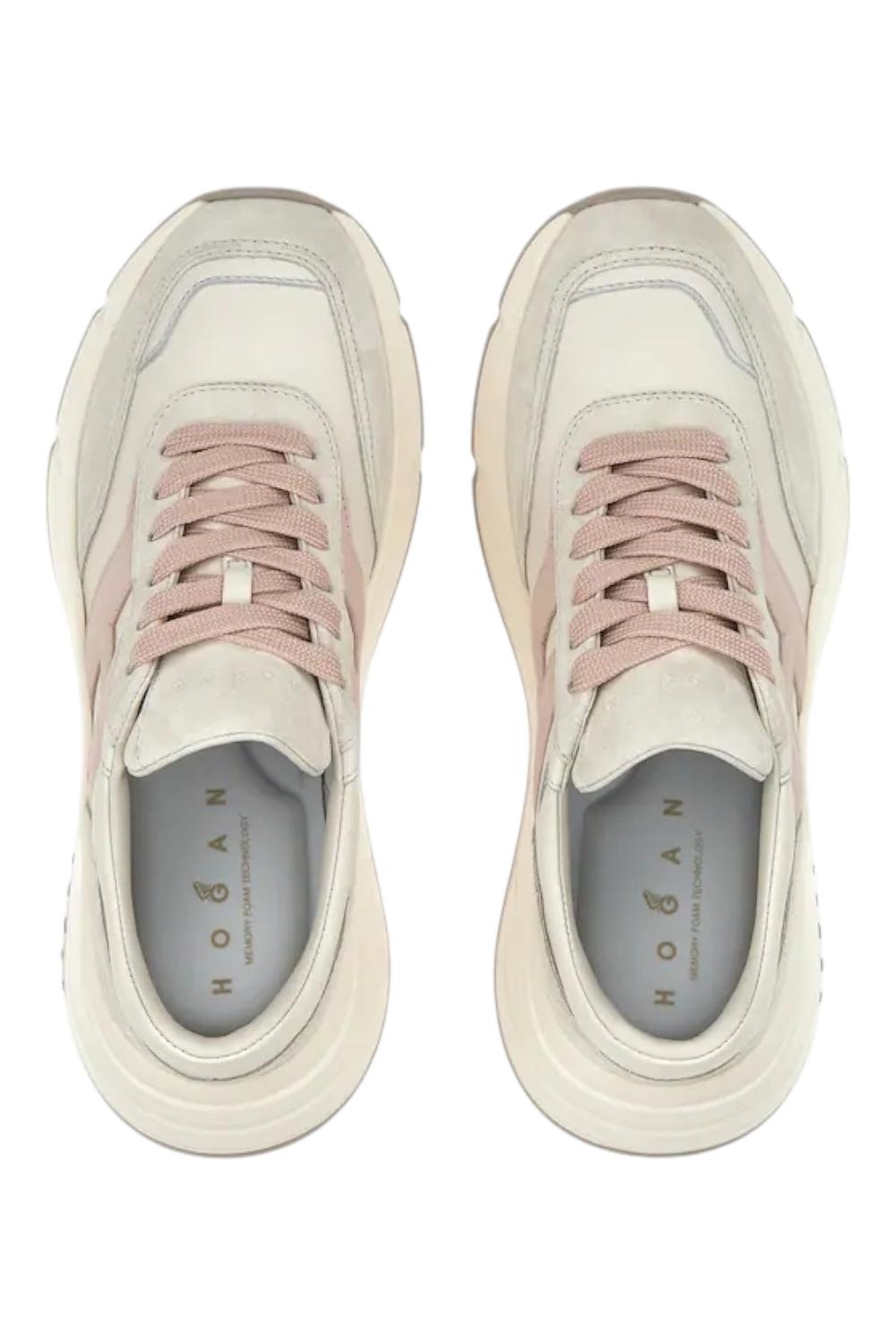 Sneakers donna Hi-Fi Avorio e Rosa