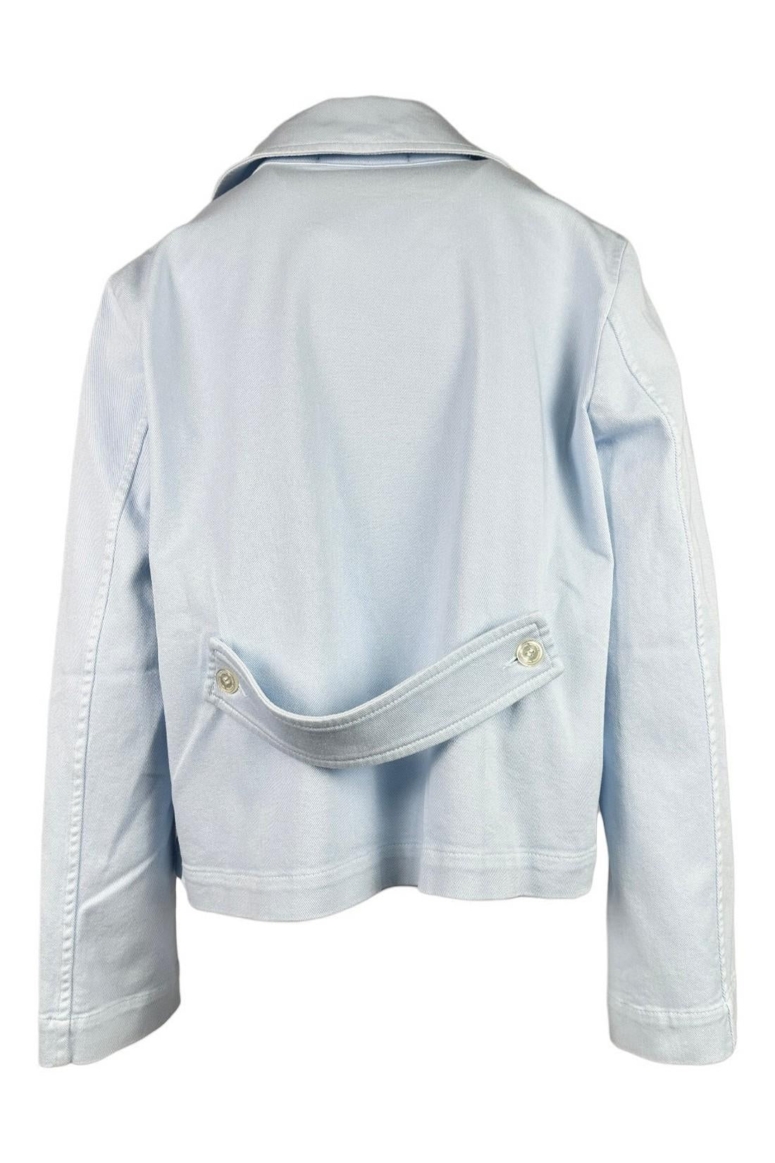 giubbino donna in denim azzurro