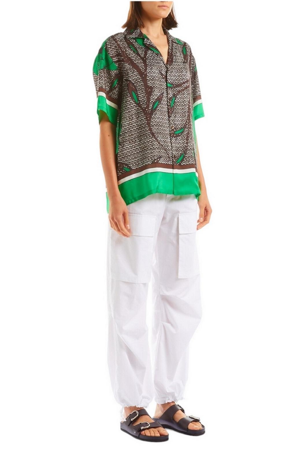 Cargo donna in cotone color latte
