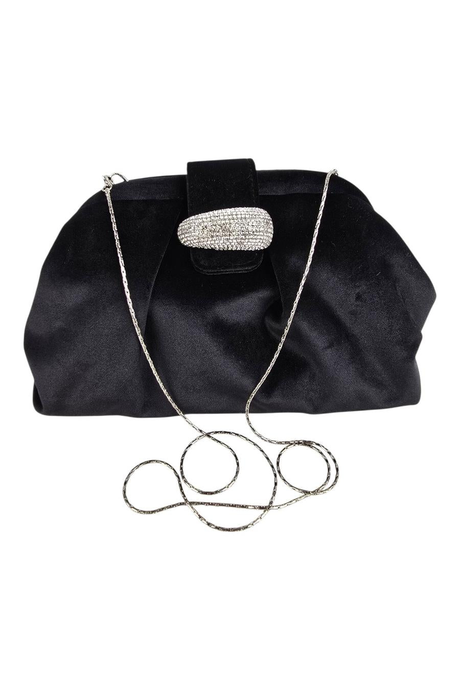 clutch donna in velluto nero