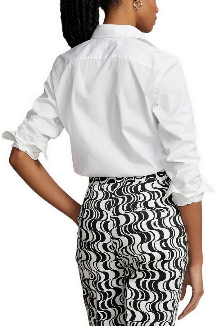 Camicia donna bianca in cotone stertch