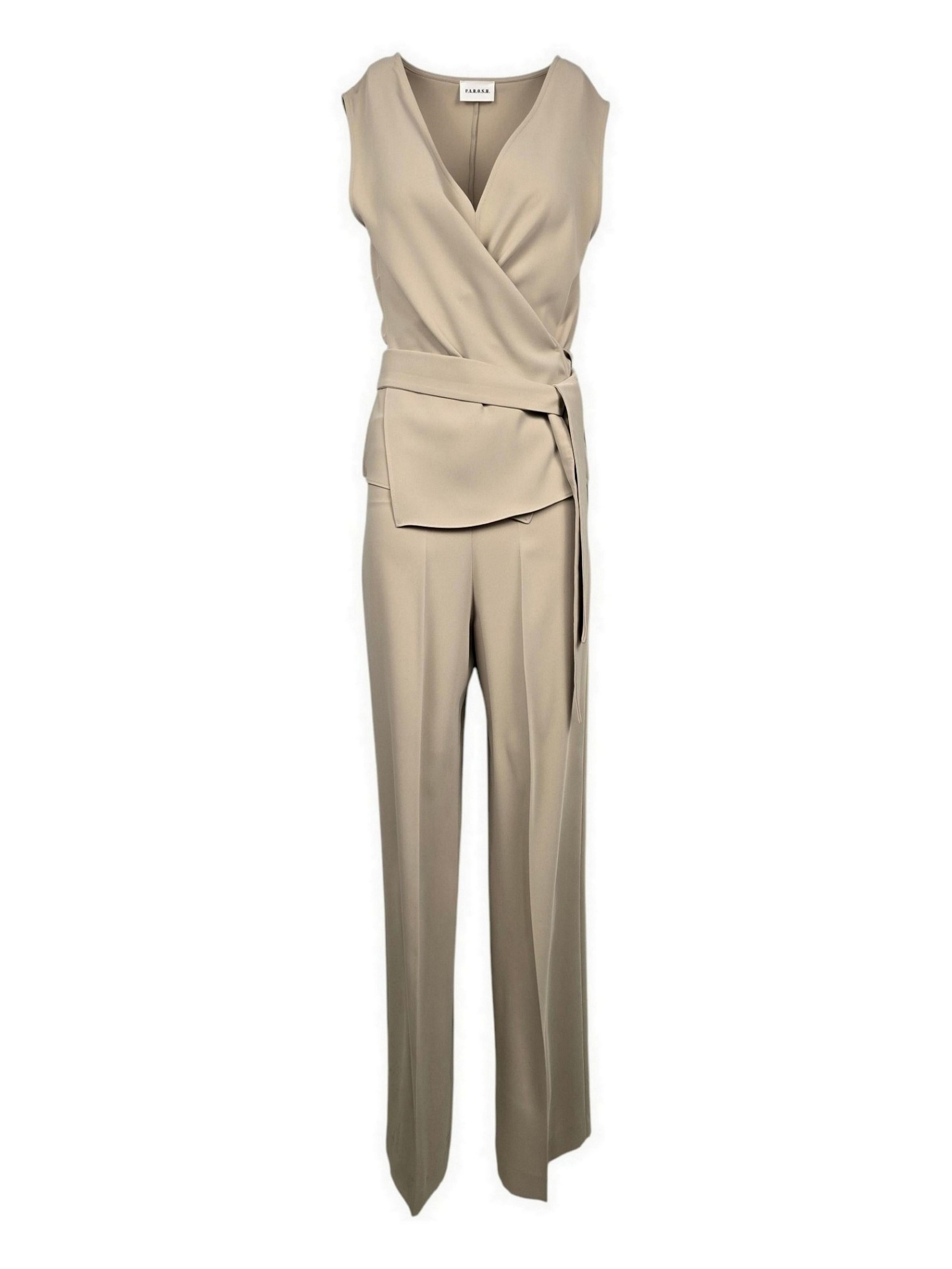 camicia donna incrociata in cady beige