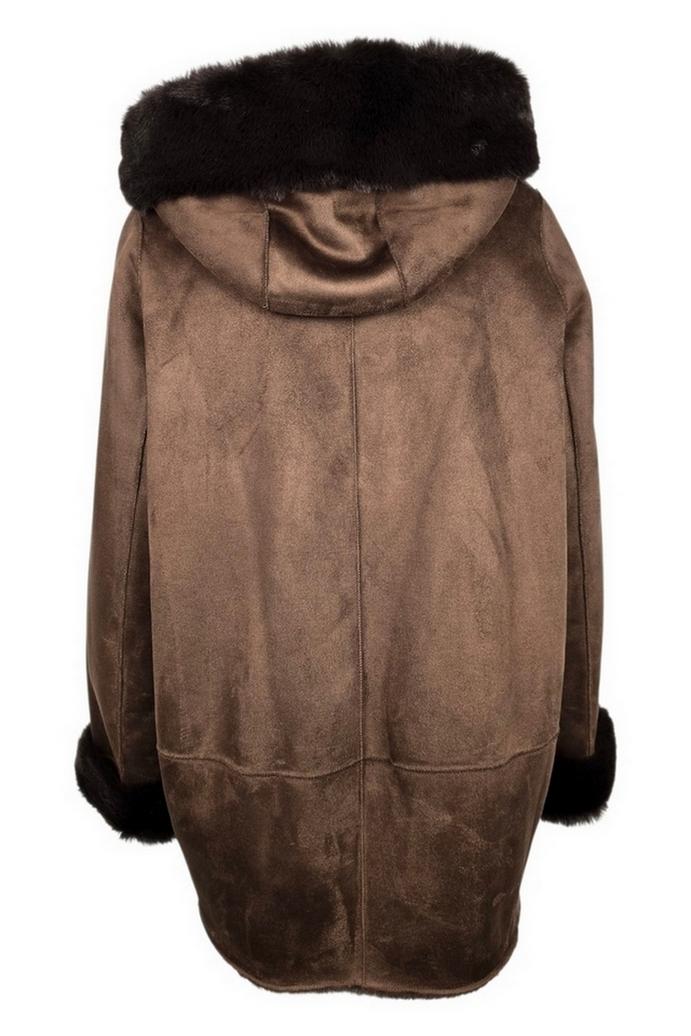 eco-montone donna over marrone