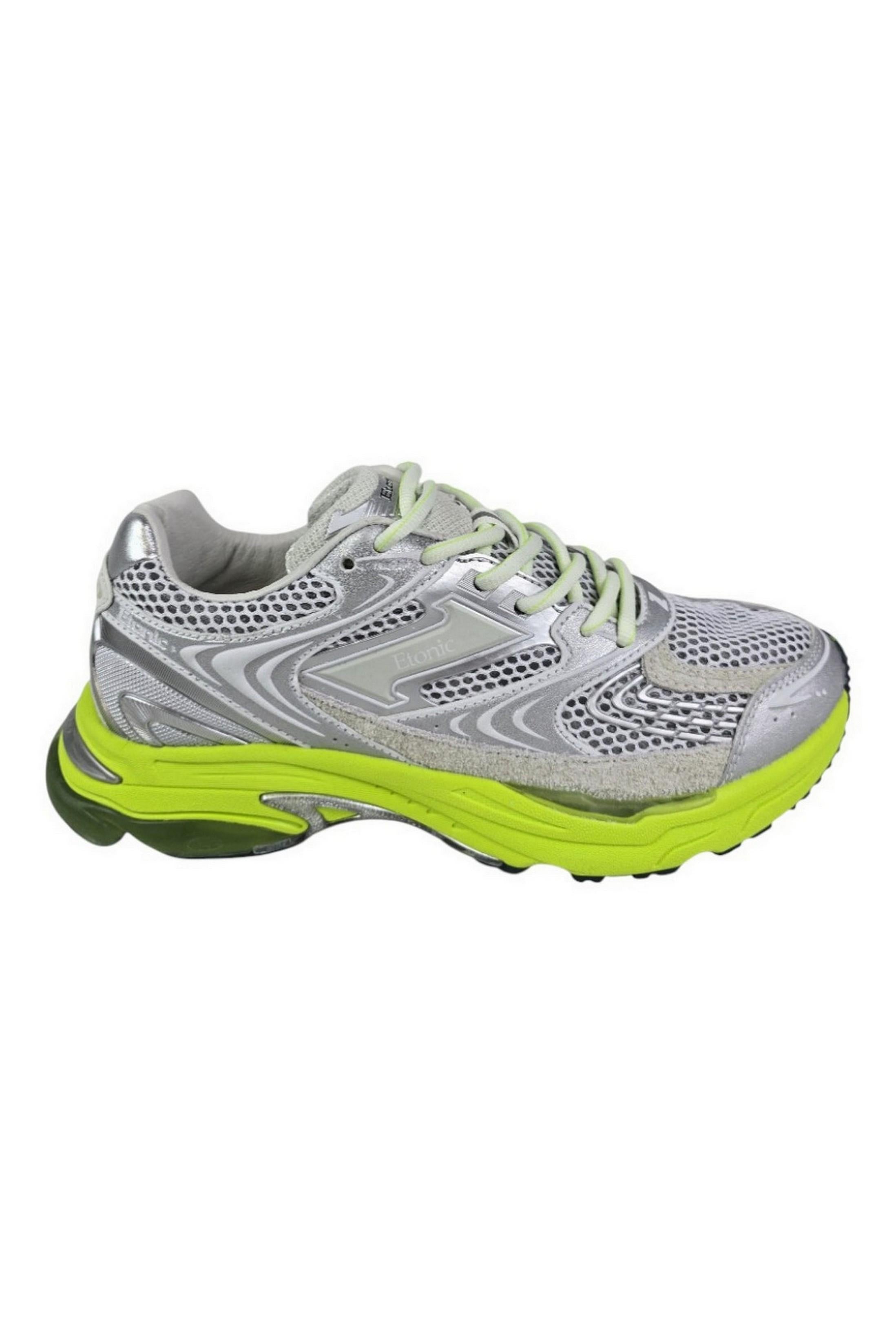 sneakers donna lime e argento