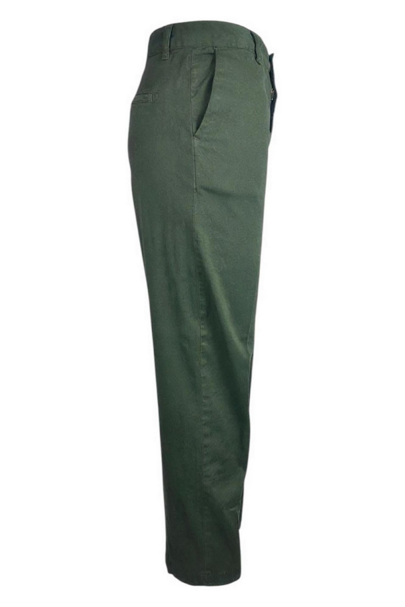pantalone donna a sigaretta verde