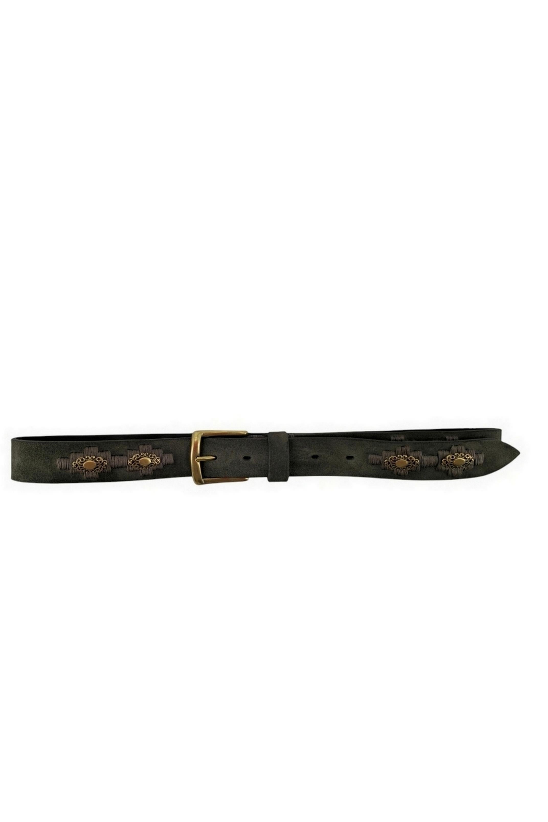 cintura donna in camoscio militare