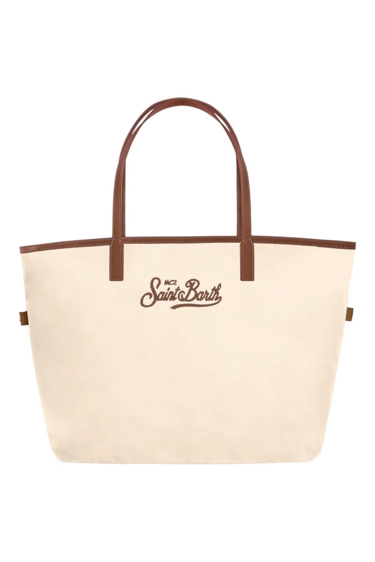 borsa donna in nylon grande sabbia