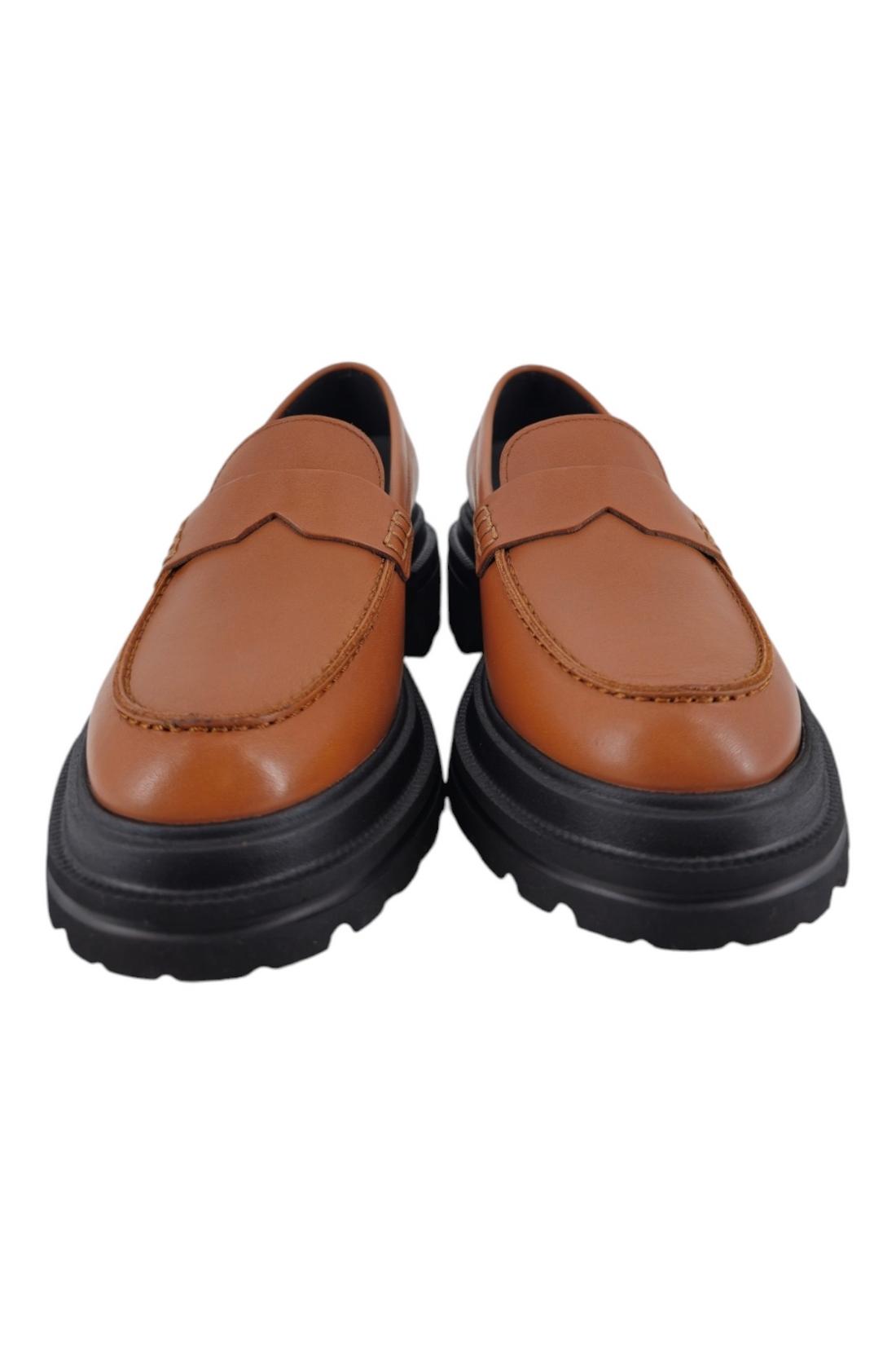 mocassino donna in pelle cuoio