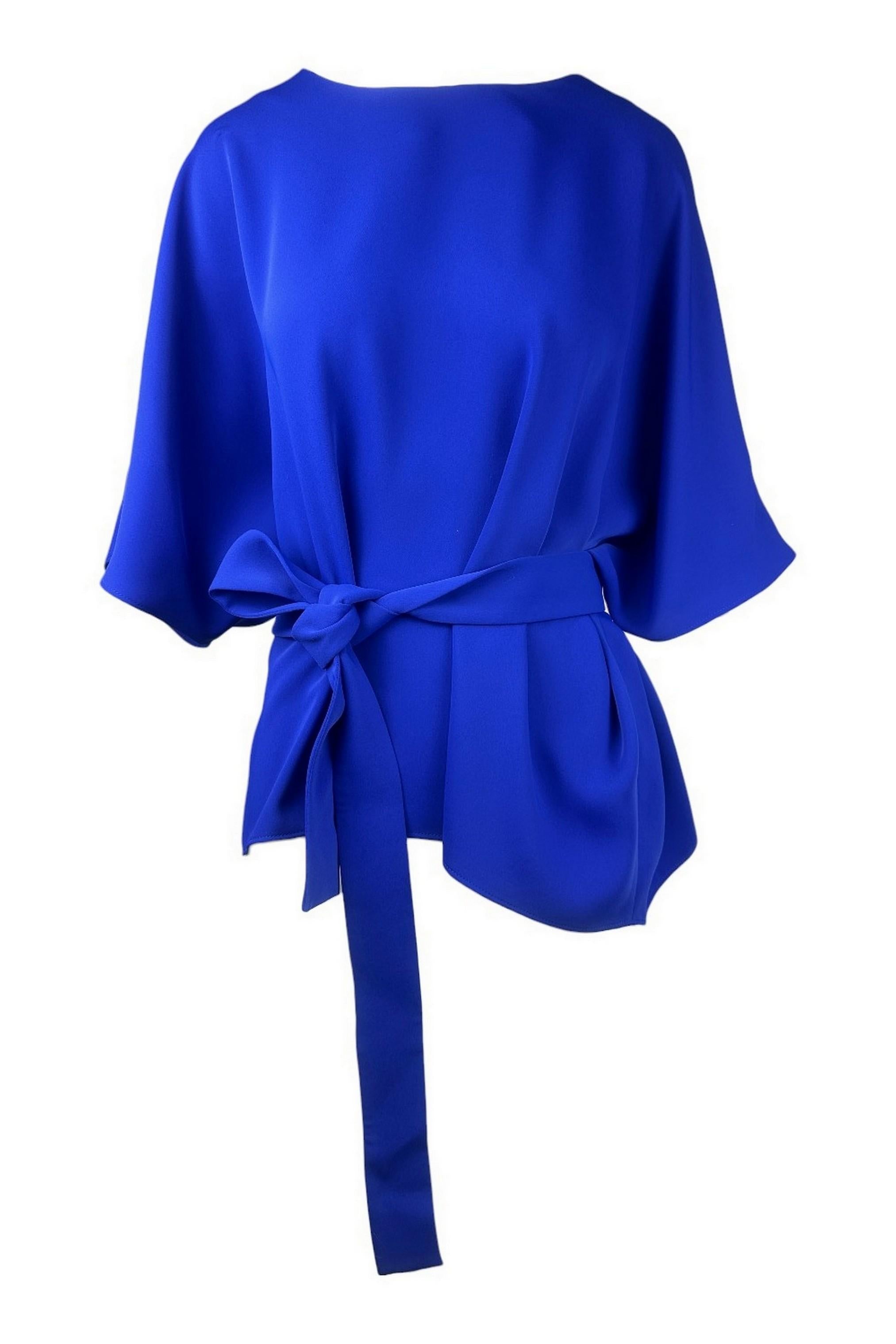 t-shirt donna in cady legata bluette
