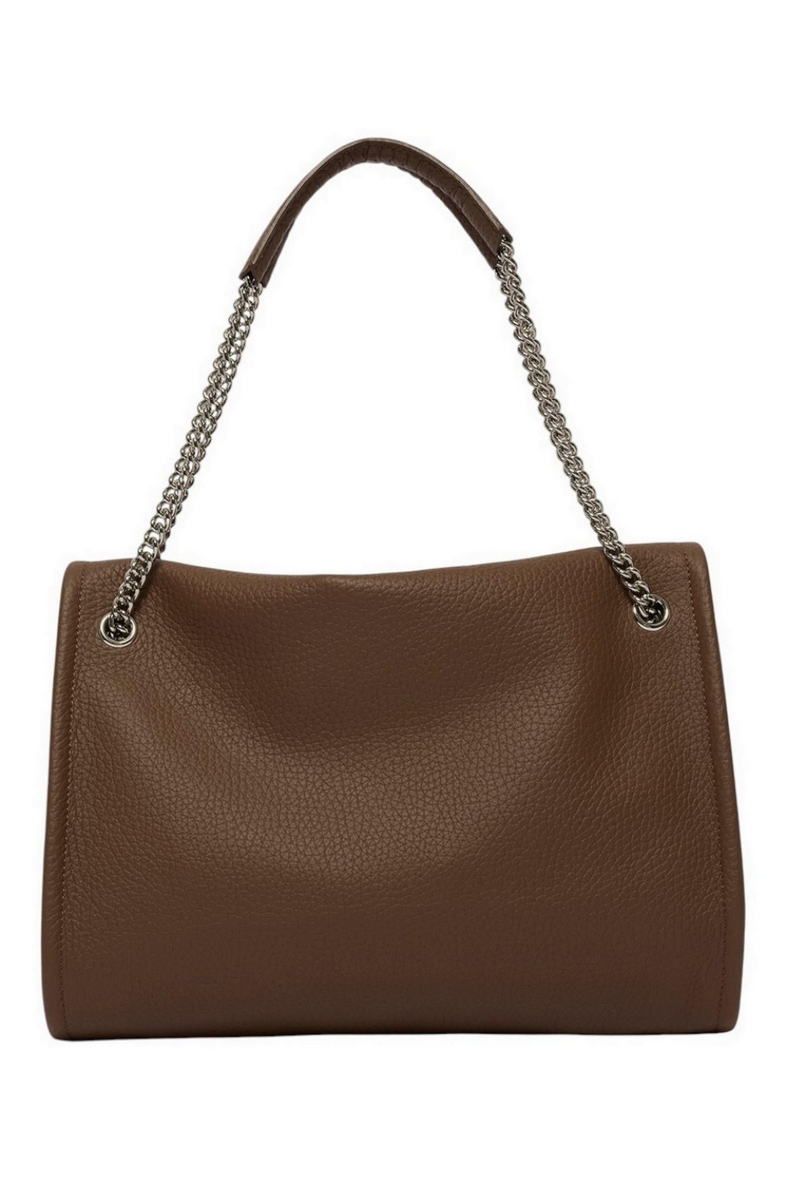 Borsa donna Venus Soft Midi in pelle martellata biscotto