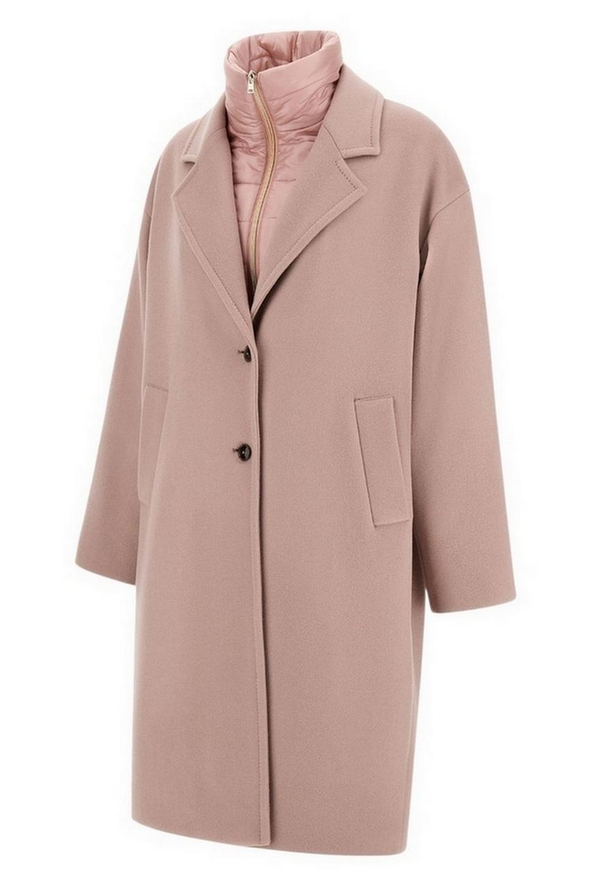 cappotto donna con interno piuma rosa
