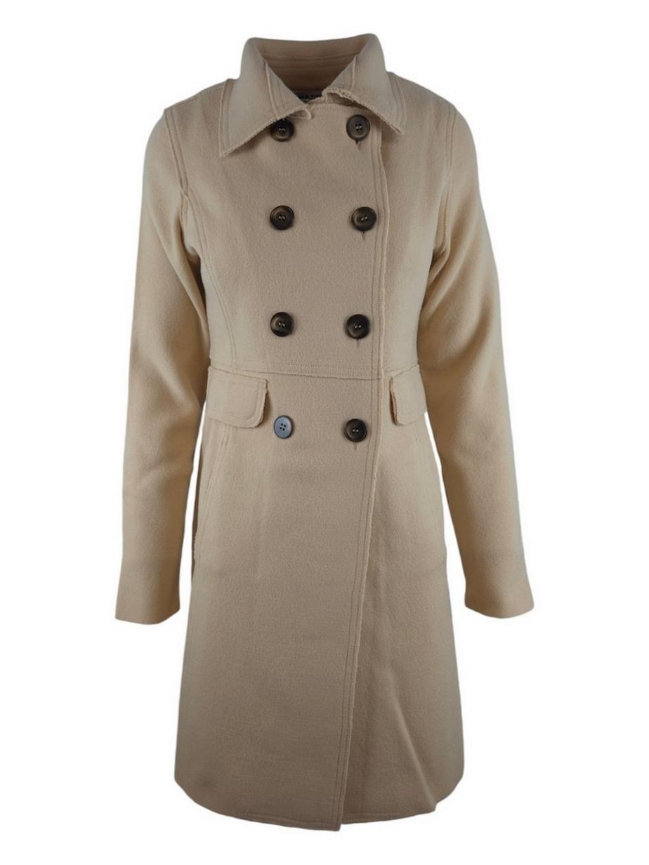 cappotto donna sciancrato crema