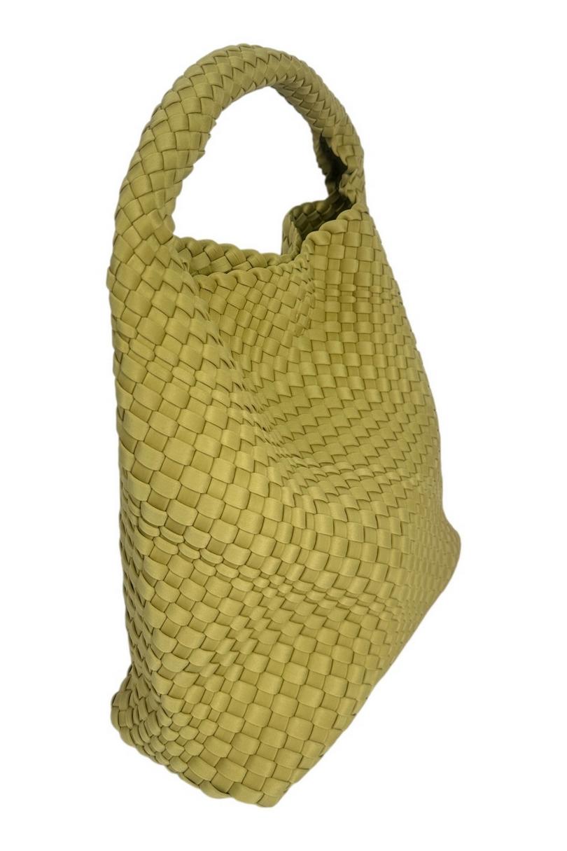 bisaccia donna intrecciata sabbia