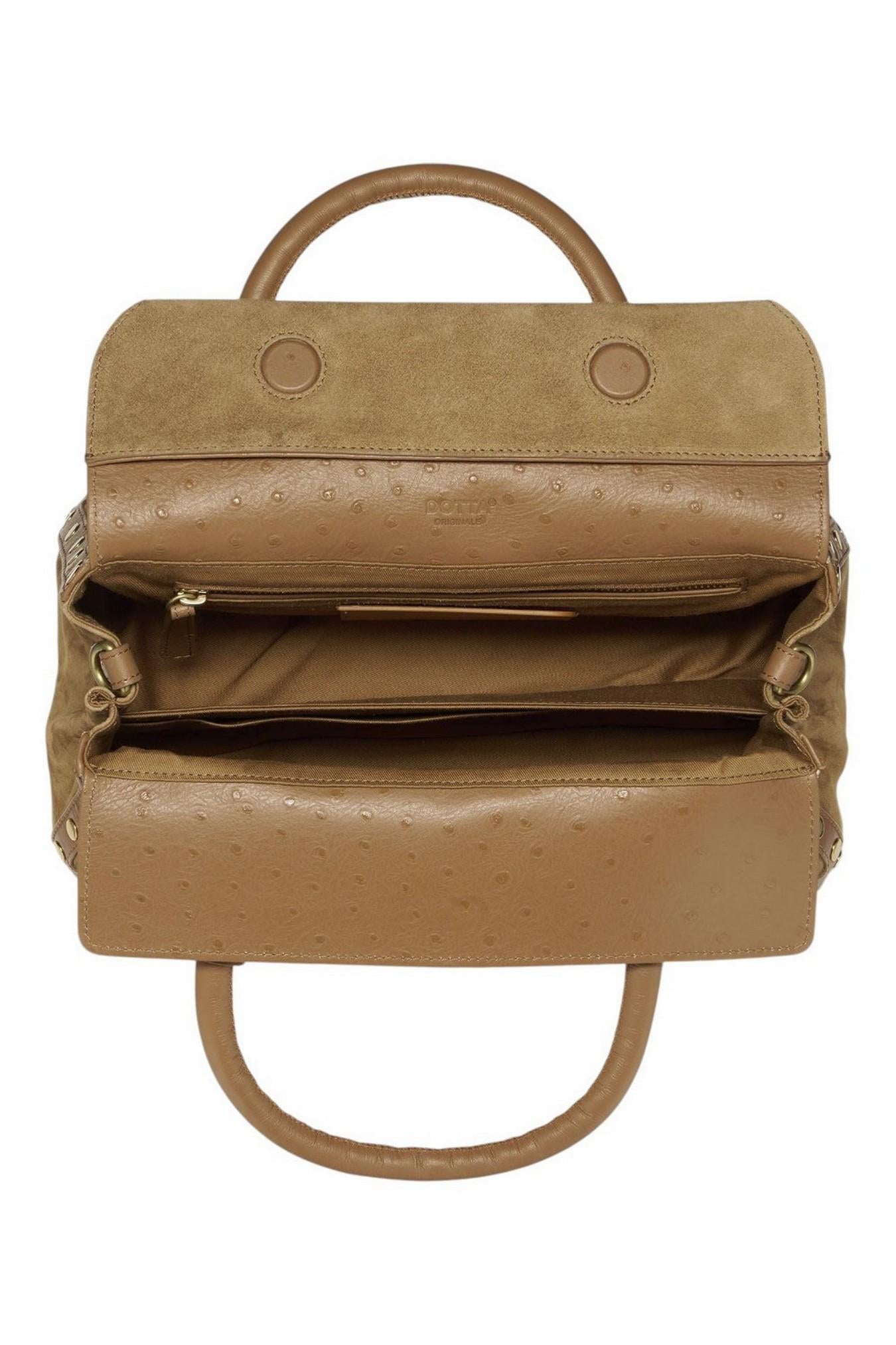 borsa donna dotta small in pelle Zashmere & Cactus biscotto