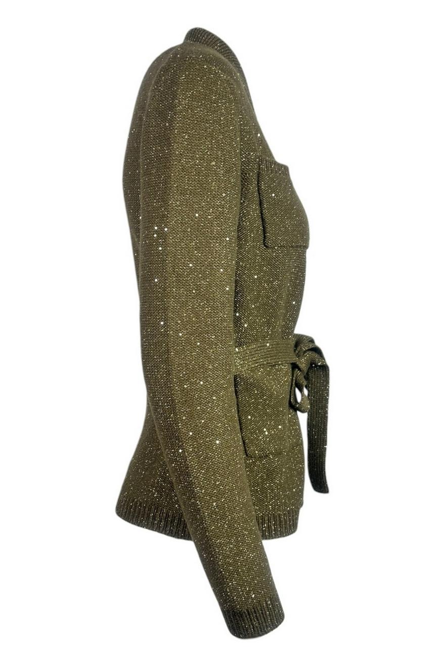 giacca donna paillettes militare